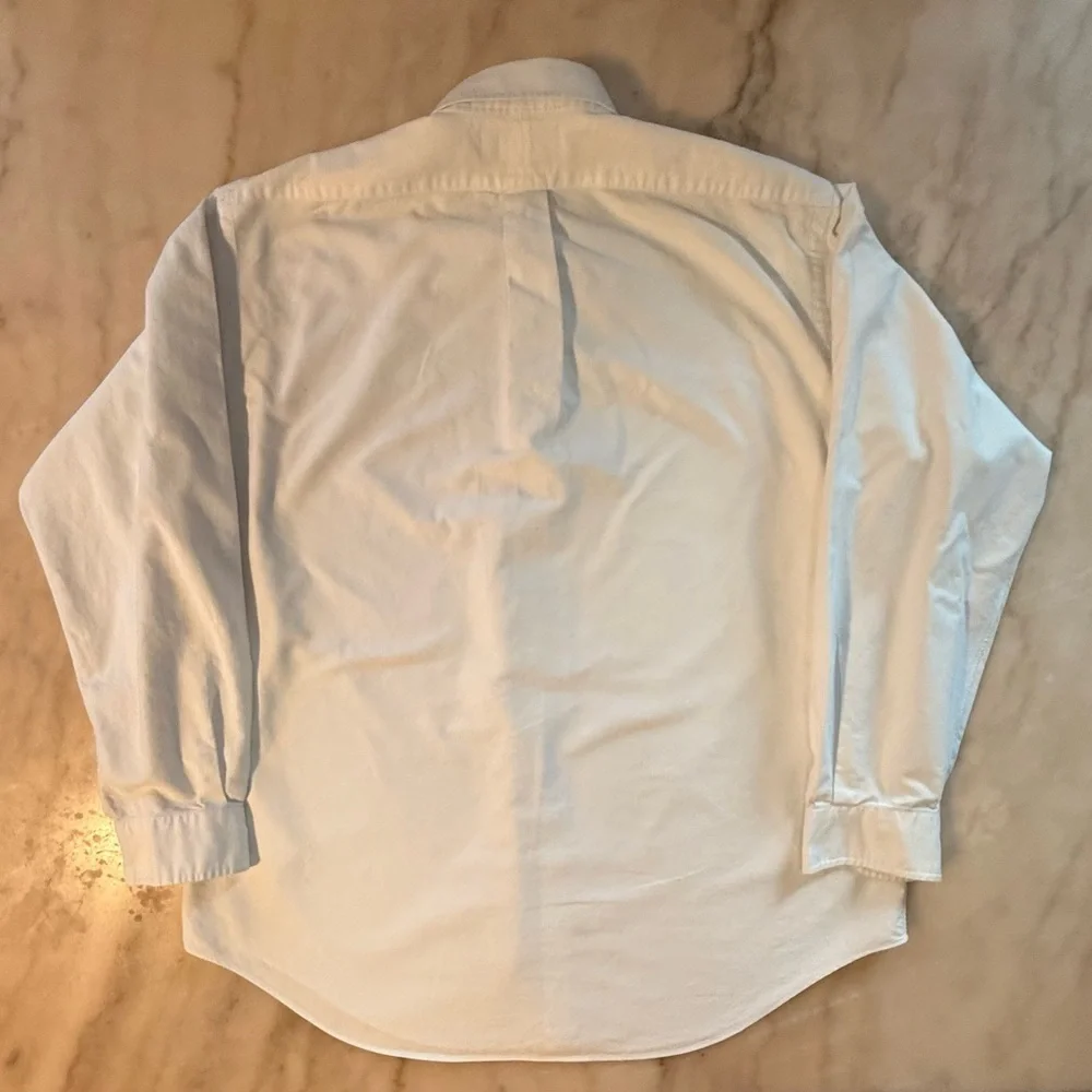 Ralph Lauren Men's white Chambray button down Shirt 16.5-35